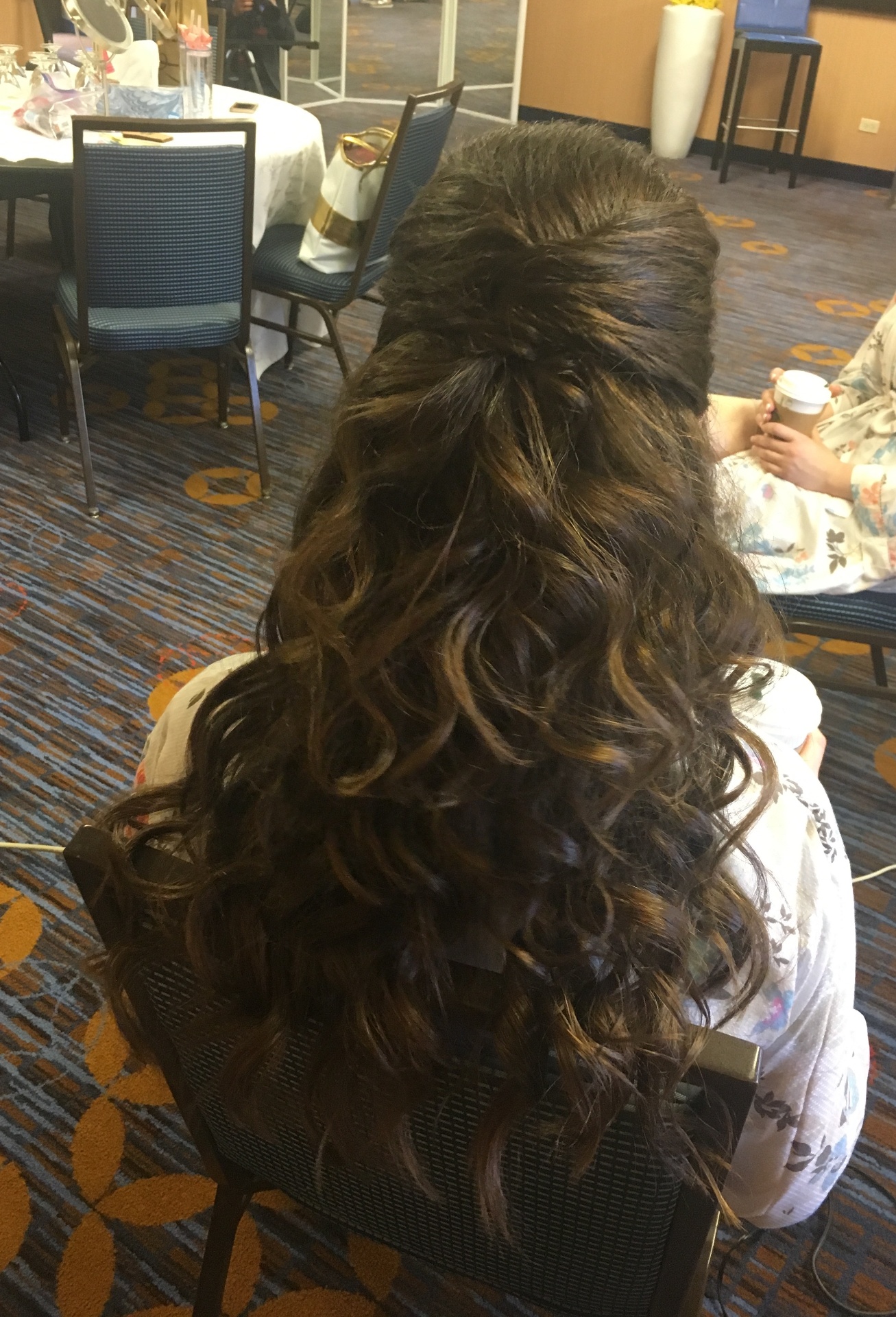Half-up curls for special occasion